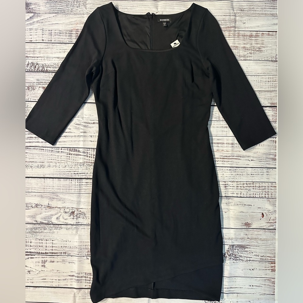 Express black midi‎ dress Sz. M - Picture 2 of 11